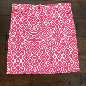Cute 💗 Pink & White 🤍 Printed Jones New York Sport Skirt - Size 10 Petite